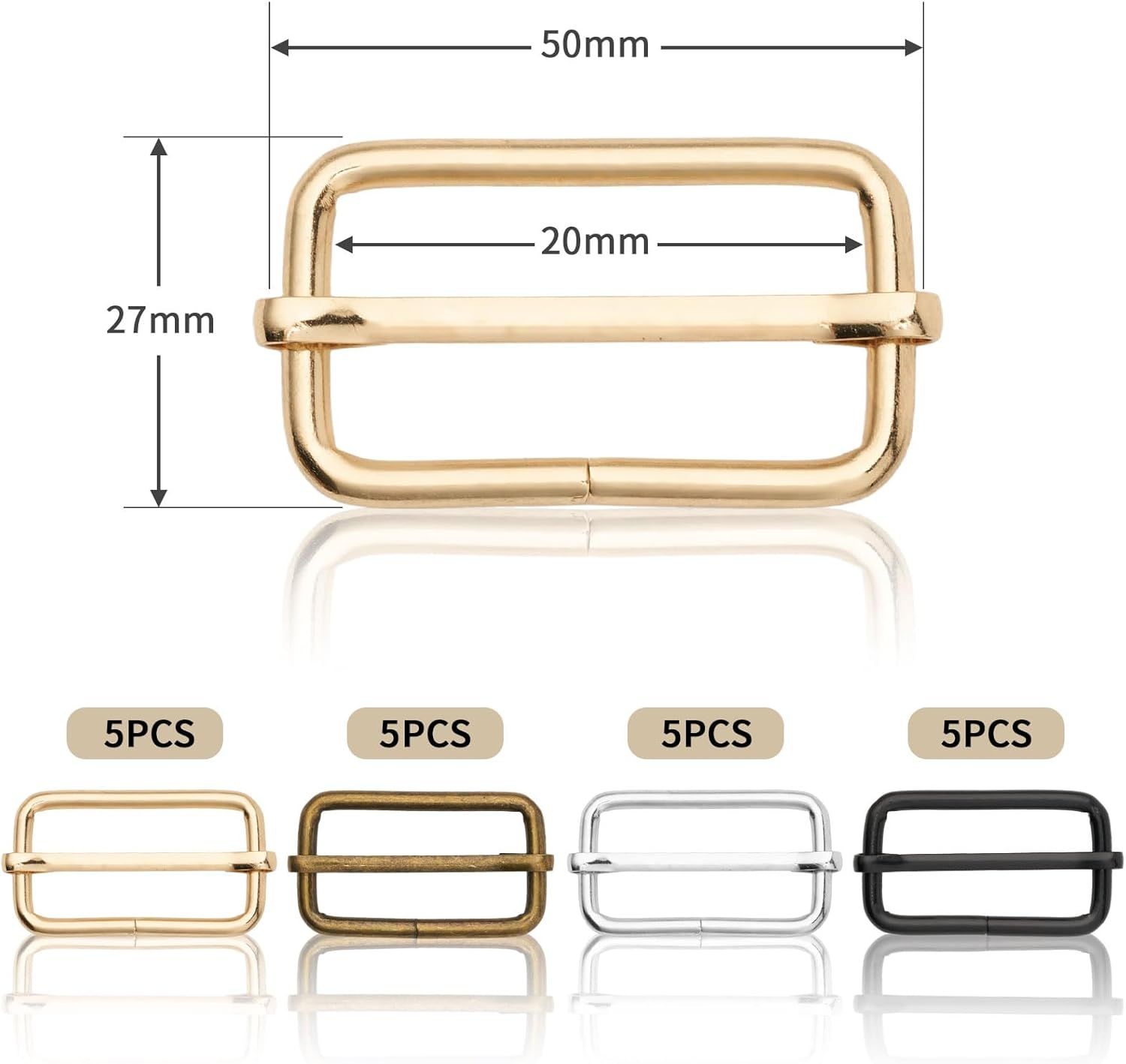 Metal Buckles Adjustable Slide for Purse Bag Hardware Making Supplies Backpack replacement Hardware Pin Strap Buckle - Image 2