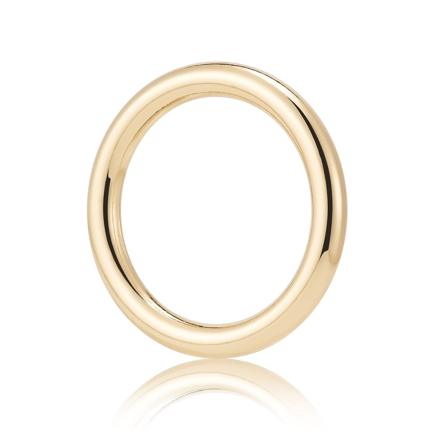 15pcs Metal Seamless Welded O Rings,Multi-Purpose O-Ring Hardware for Crafts Macrame Rings,Gold,1 inch - Image 1