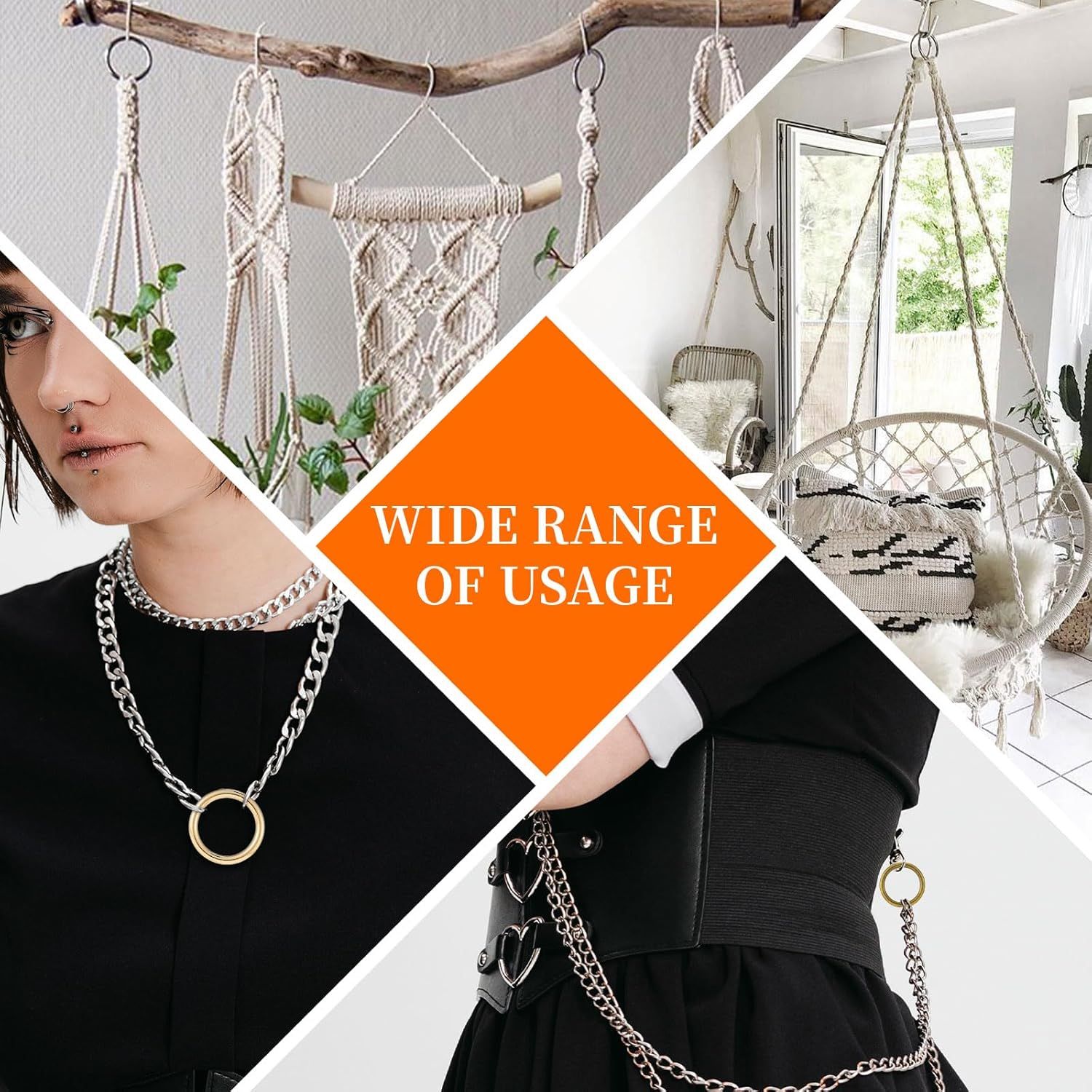 15pcs Metal Seamless Welded O Rings,Multi-Purpose O-Ring Hardware for Crafts Macrame Rings,Gold,1 inch - Image 6