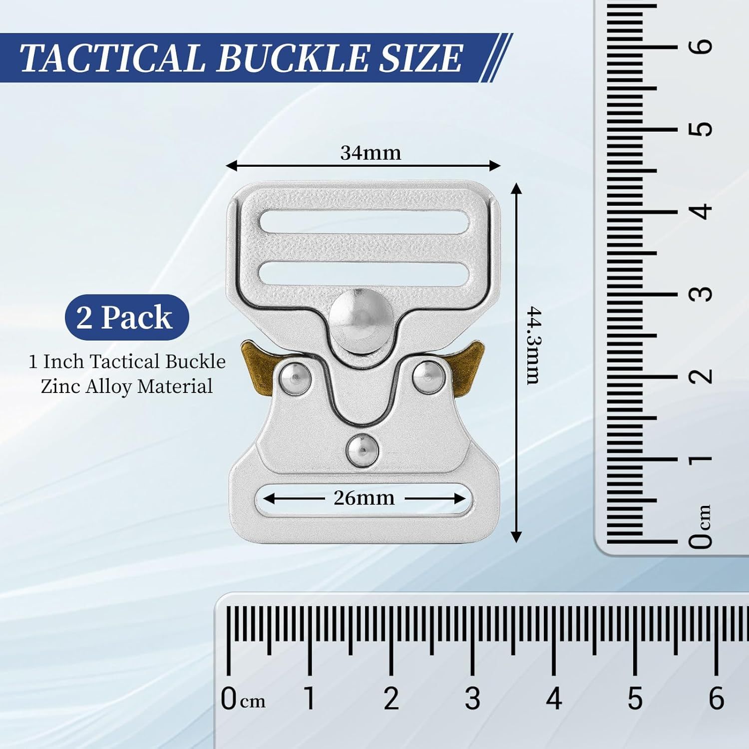 Tactical Buckle Replacement 2 pack,Metal Buckle Clip for Dog Collar, Keychain, Hunting Belt Bags - Image 3