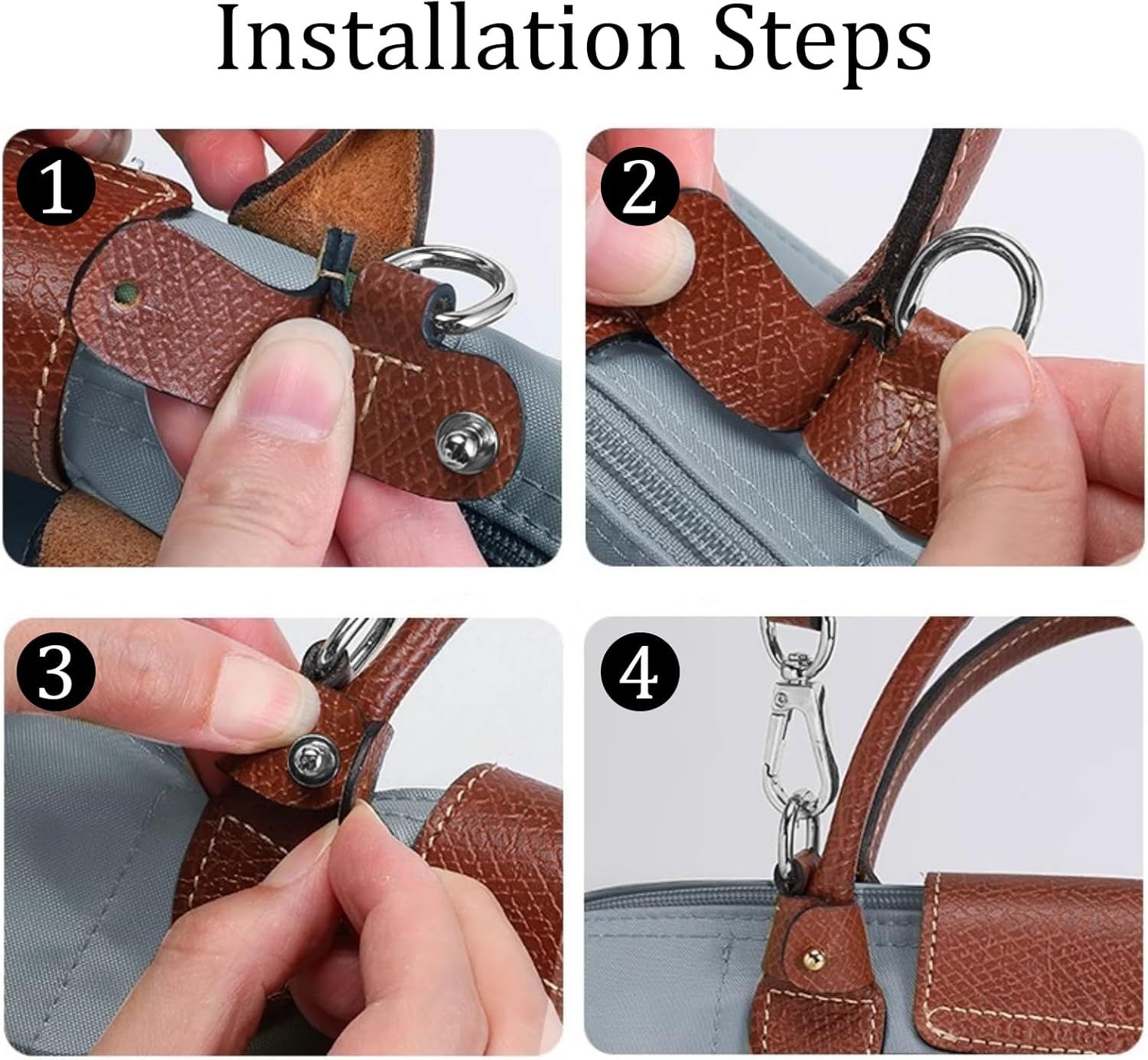 Bag Strap Suitable for Longchamp Mini Pouch, Purse Crossbody Replacement Adjustable Shoulder Strap Conversion Kit - Image 4