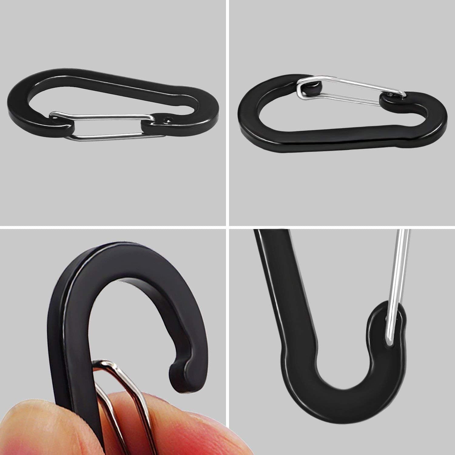 Stretchy Coiled Lanyards for Keys Kayak Fishing Equipment Pliers Tools, Black Blue Green Red Yellow Silver, 4/6pcs - Image 5