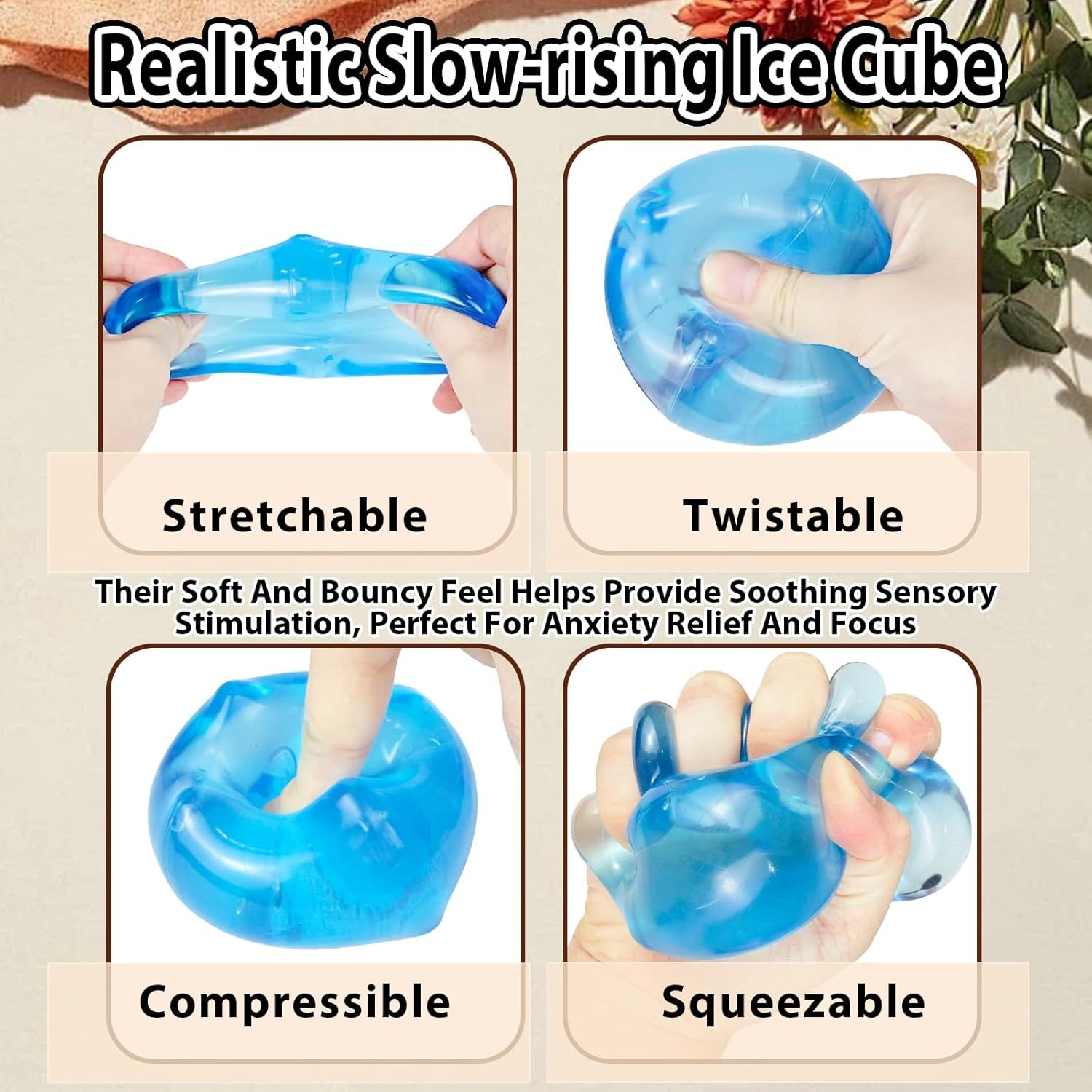 Ice Cube Squishy Stress Ball,1.98