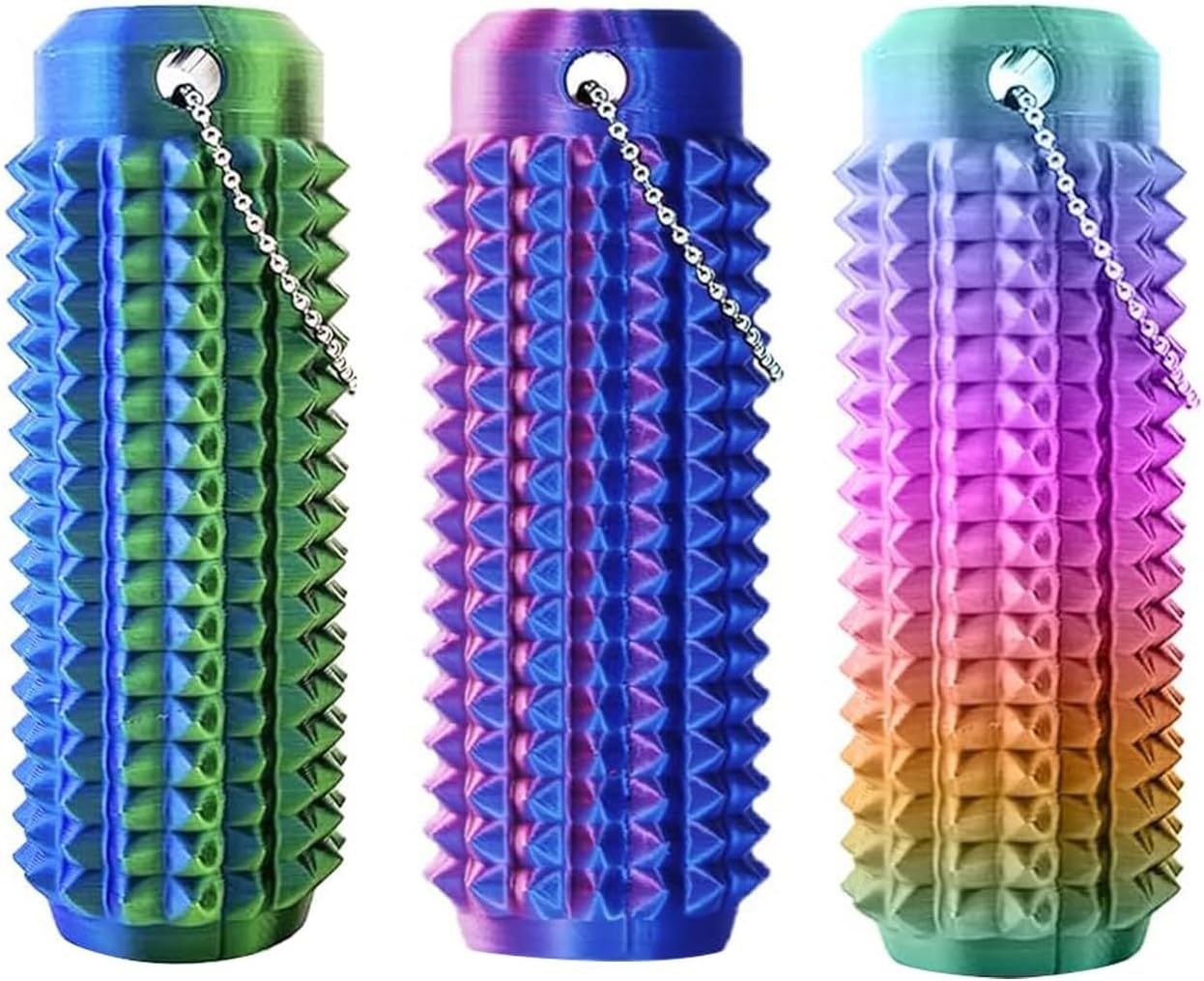 3PC Little Ouchies Fidget Toys Adults, Pain Stim Fidget Anxiety Relief for Anxiety and Stress Reduction,Portable Travel Stress Relief Spiky Fidget Keychain - Image 2