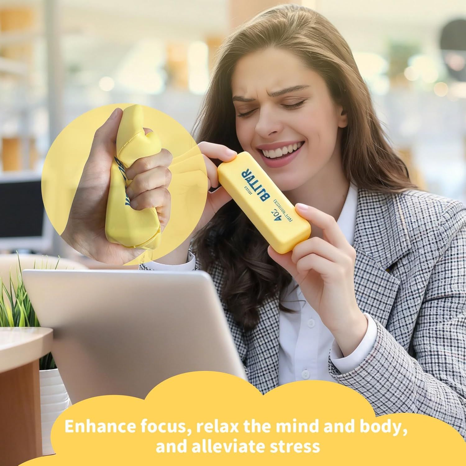 3Pcs Slow Rebound Cute Butter Squeeze Stress Balls, 2026 New Realistic Soft Butter Stick Fidget Toy,Slow Rising Portable Squishy for Adults Anxiety & Stress Relief, Sensory Gifts for Office, Home - Image 8