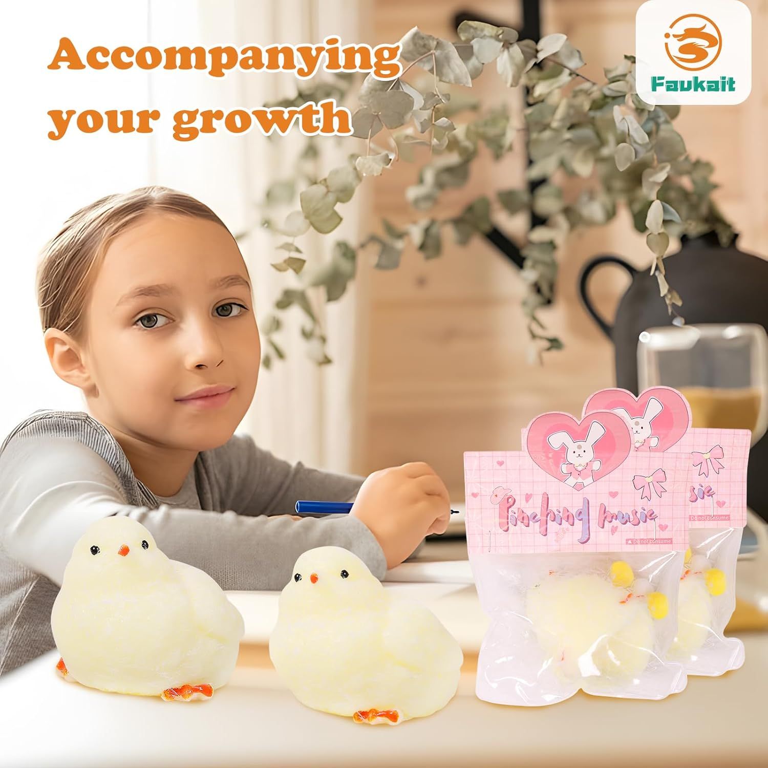 Handmade Chick Squeeze Toys Ultra Soft Squishy Fidget Toys Silicone Squishies Toys for Stress Relief ( Chicken ) (1pcs) - Image 5