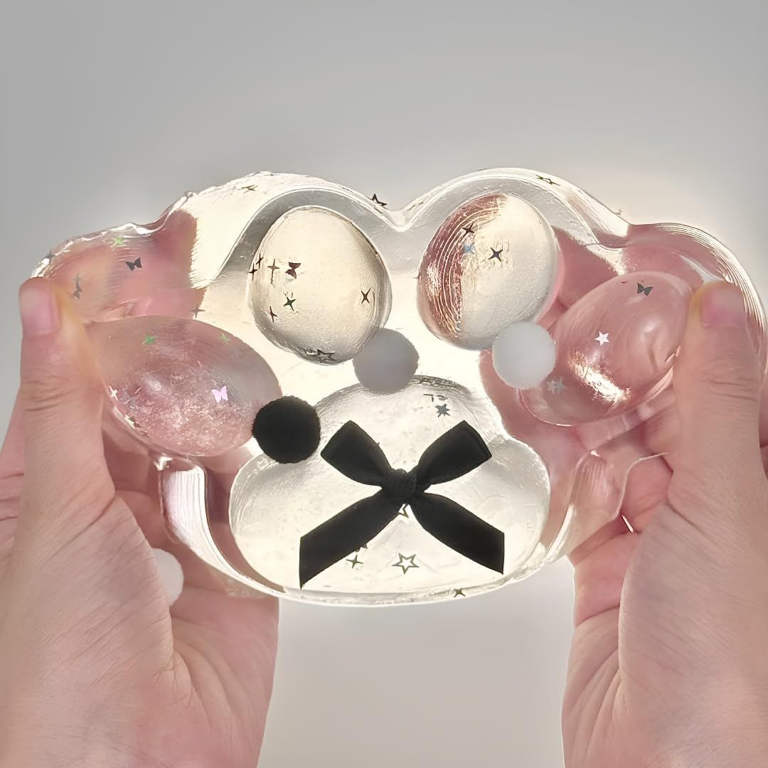 3 Pcs Taba Squishy Cat Paw Big 5 in Squeeze Toys, Large Transparent Cat Paw Squishy Toys Pack, Squeeze Toy for Chill and Stress Relief, Birthday Gift Present, Squeeze Toys for Adults - Image 5