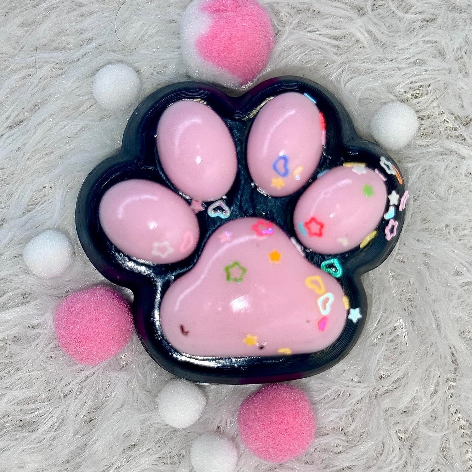 3 Pcs Taba Squishy Cat Paw Big 5 in Squeeze Toys, Large Transparent Cat Paw Squishy Toys Pack, Squeeze Toy for Chill and Stress Relief, Birthday Gift Present, Squeeze Toys for Adults - Image 8