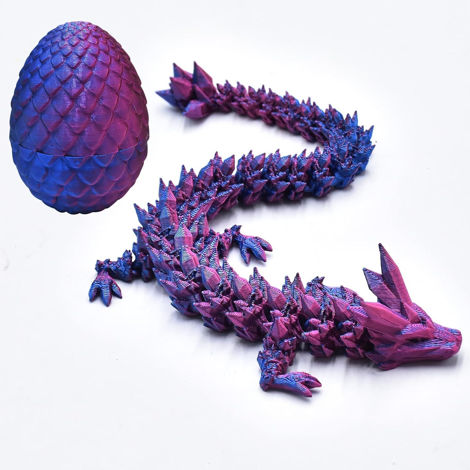 2 PCS MINI 3D Printed Dragon in Egg,Full Articulated Crystal Dragon,Flexible Joints Home Decor Executive Desk Toys, Creative Gifts - Image 4
