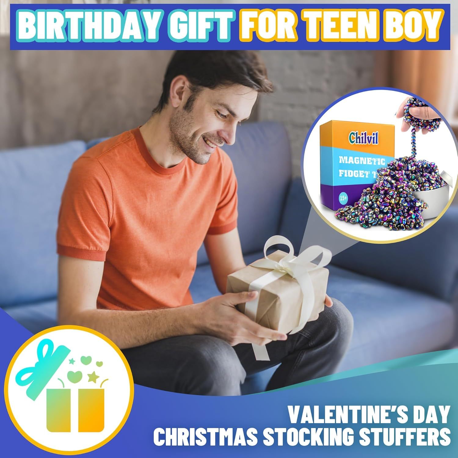 1000pcs Easter Basket Stuffers for Teens Boy, Fidget Toys Metal Balls Stones Beads Quiet Office Desk Stress Anxiety Relief Cool Gadget Sensory Autism Ferrite Putty Valentines Day Gifts for Him - Image 7