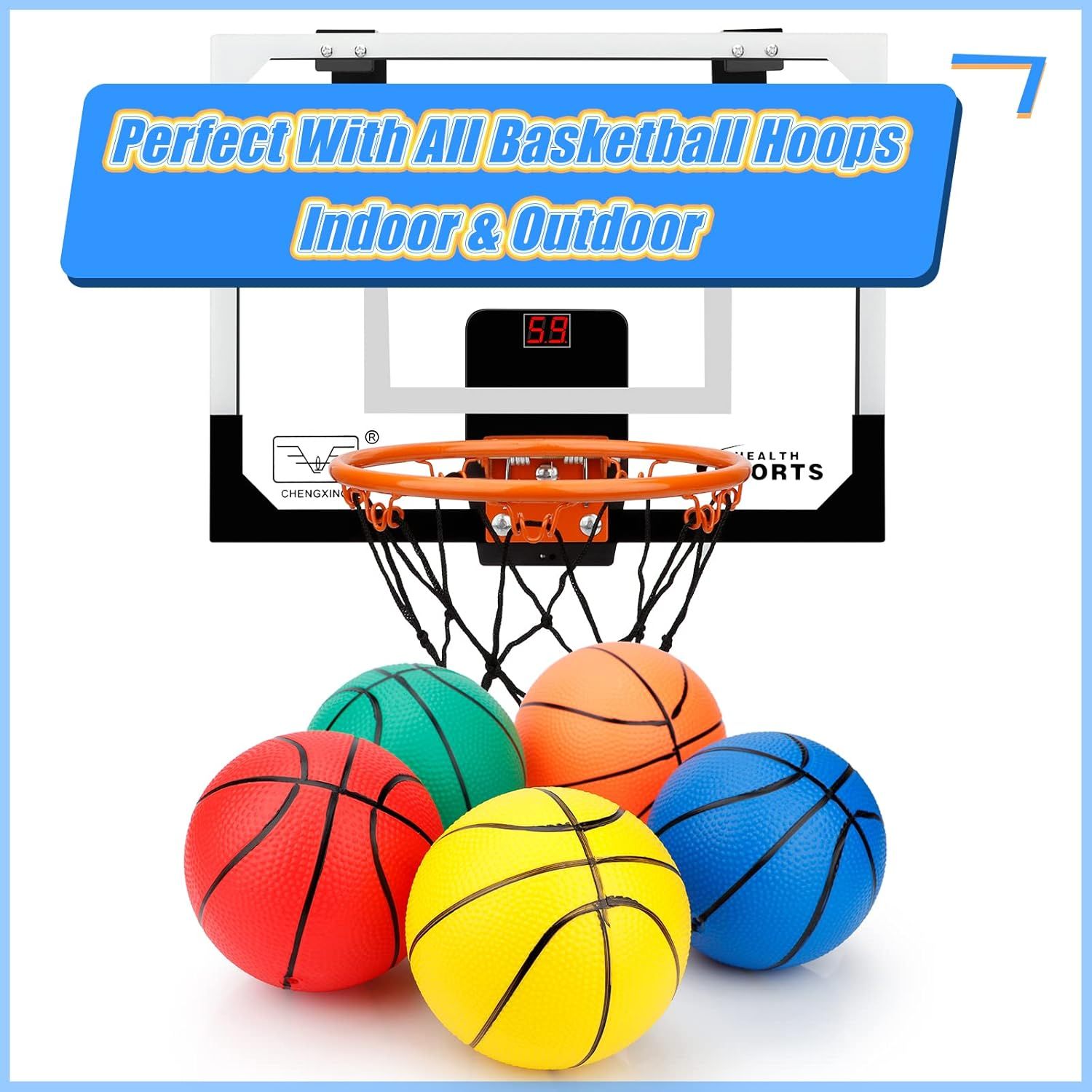 6 Inch PVC Mini Basketball for Indoor Mini Hoops, Soft 6