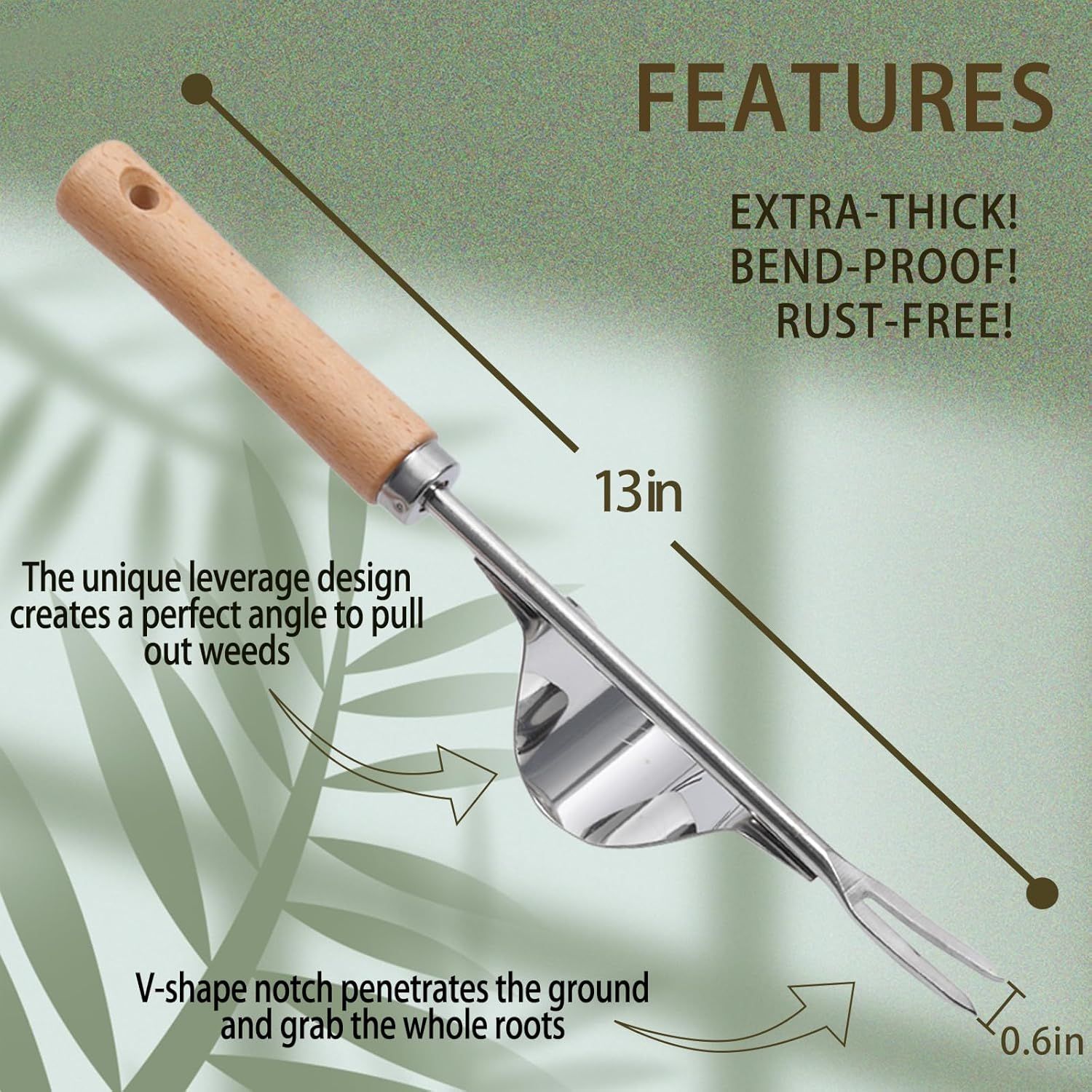 3 Pack Weed Puller Tool, Manual Hand Weeder Paver, Crack Weeder, Stainless Steel Crevice Weeding Digger Tool, Paving Brick Moss Removal, L-Shape Gardening Crack Sickle for, Lawn Edger and Driveway - Image 6