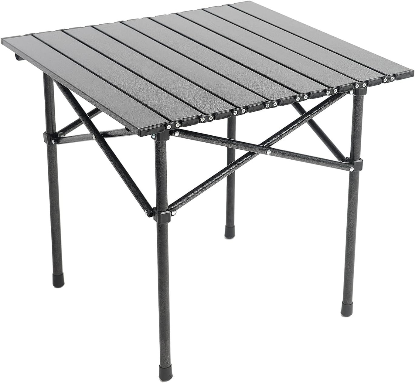 Portable Camping Table Folding Side Table Aluminum Lightweight Table with Carry Bag for Outdoor Cooking Hiking Picnics BBQ Travel (Black) - Image 1