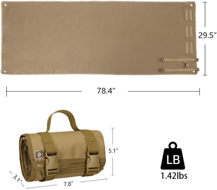 Outdoor Camping Tactical Training Shooting Mat Anti Slip Pad, Waterproof and Moisture-Proof Folding Mat Picnic Blanket Portable with Carry Strap - Image 2