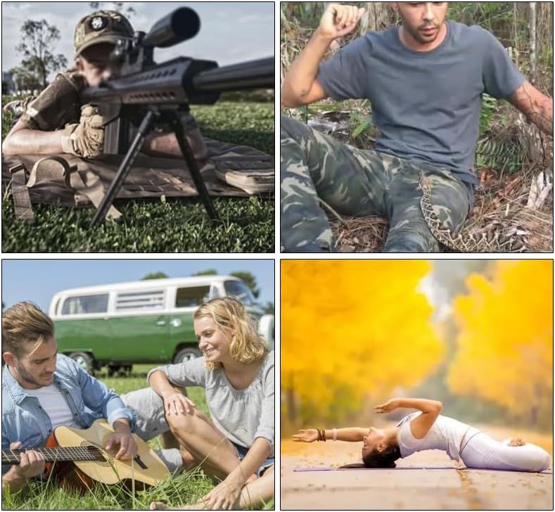 Outdoor Camping Tactical Training Shooting Mat Anti Slip Pad, Waterproof and Moisture-Proof Folding Mat Picnic Blanket Portable with Carry Strap - Image 4
