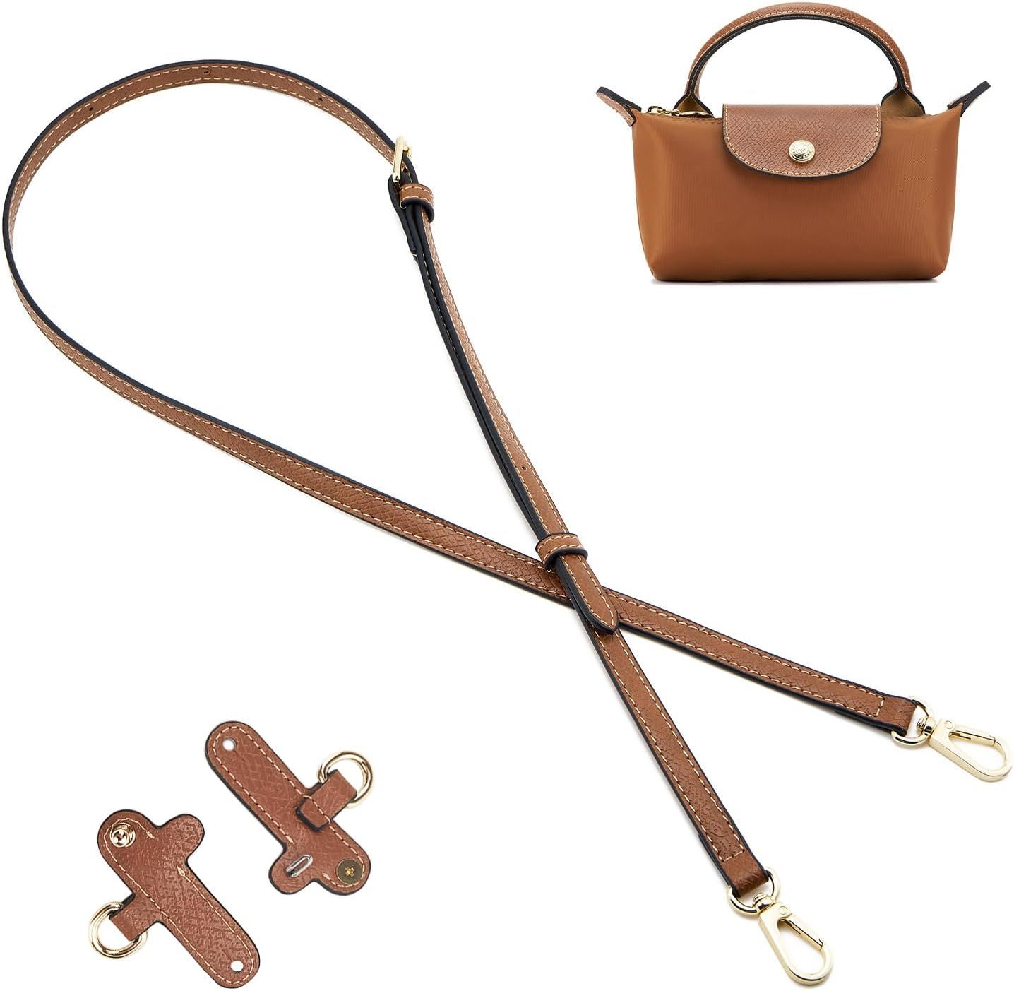 Leather Strap Suitable for Longchamp Handbag,Crossbody Adjustable Shoulder Strap Conversion Kit - Image 1