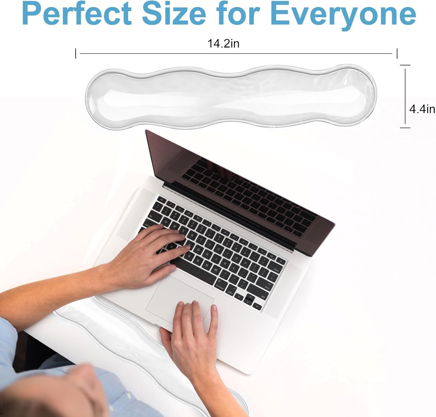 Gel Keyboard Wrist Rest - Ergonomic Computer Desk Pad for Typing Pain Relief, Cute Silicone Cushion for Support Hand & Arm, Comfortable Wrist Rest for Gaming Laptop Office & Home Accessories - Image 2