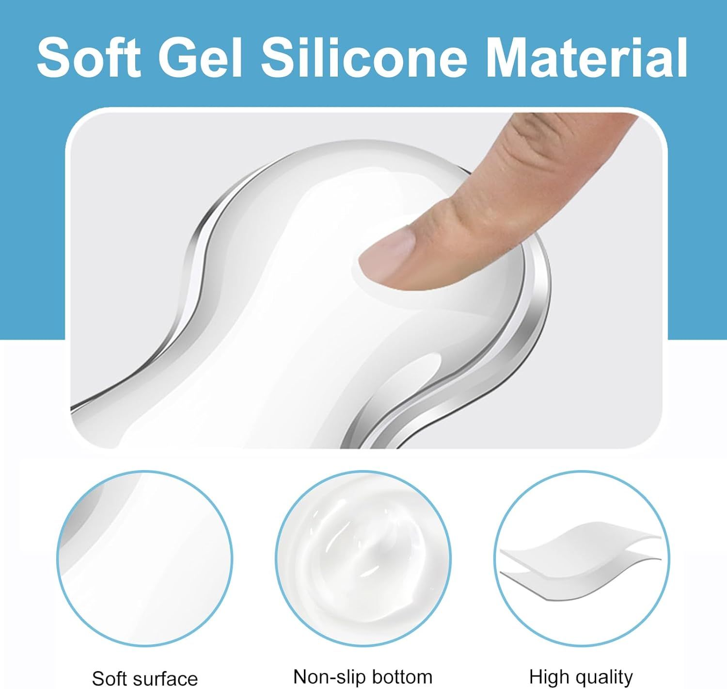 Gel Keyboard Wrist Rest - Ergonomic Computer Desk Pad for Typing Pain Relief, Cute Silicone Cushion for Support Hand & Arm, Comfortable Wrist Rest for Gaming Laptop Office & Home Accessories - Image 5