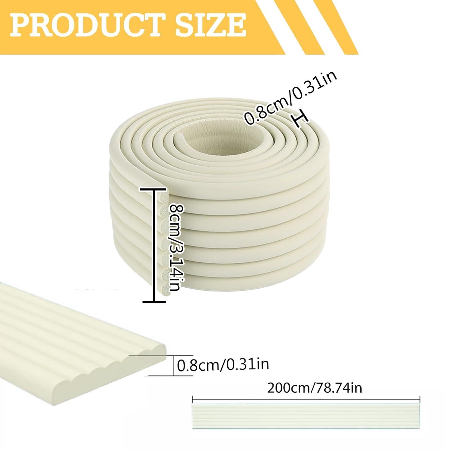 Soft Bunk Bed Ladder Pads with Cutter – Foam Step Padding & Ladder Cover for Kids’ Loft Beds, Dorm Ladders, Stairs & Edges, Easy-Cut Protective Pads for Comfortable Climbing and Home Safety (White) - Image 2