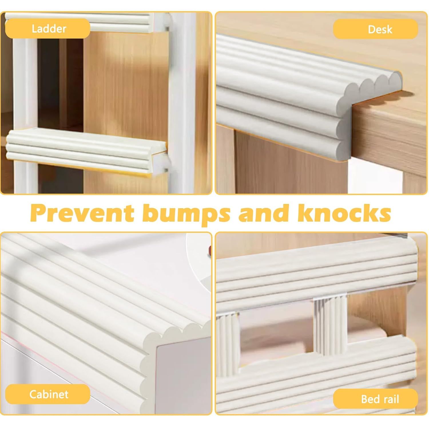 Soft Bunk Bed Ladder Pads with Cutter – Foam Step Padding & Ladder Cover for Kids’ Loft Beds, Dorm Ladders, Stairs & Edges, Easy-Cut Protective Pads for Comfortable Climbing and Home Safety (White) - Image 5