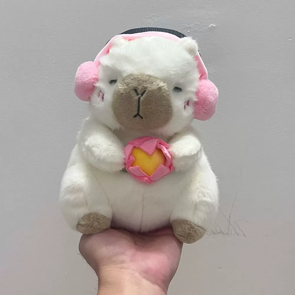 White Earphone Capybara Chalk Bag Rock Climbing Chalk Bag - Image 1