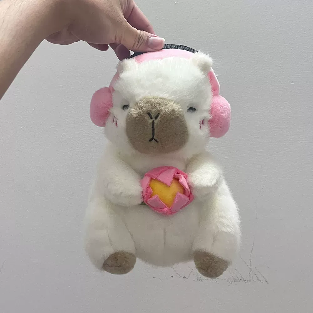 White Earphone Capybara Chalk Bag Rock Climbing Chalk Bag - Image 3
