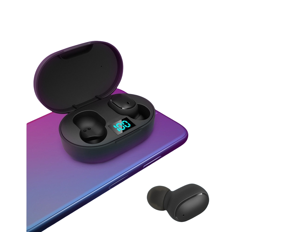 E6S Wireless 6D Stereo V5.0 Bluetooth-compatible In-ear Earbuds Sports Earphones with Mic - Image 1