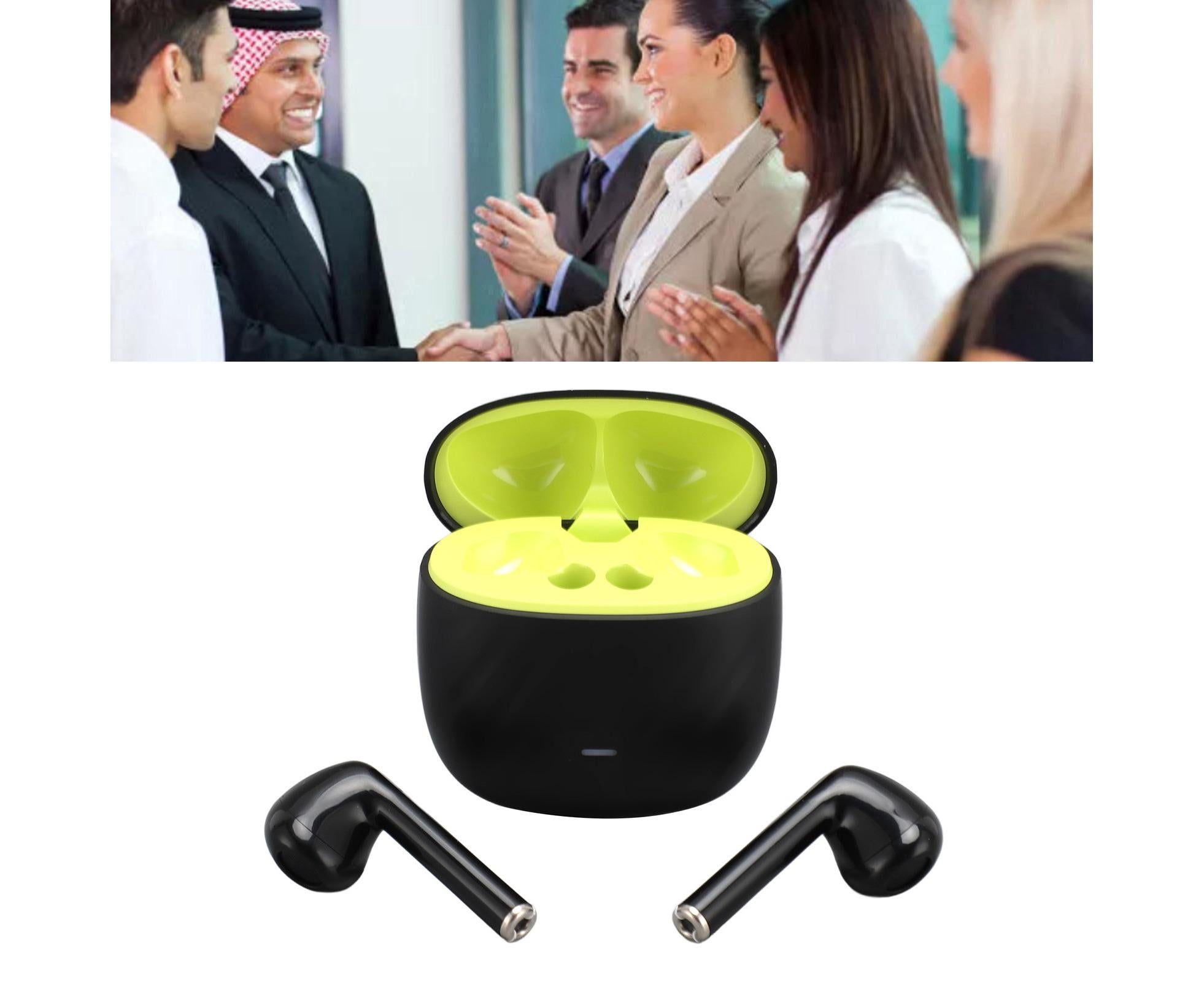 Language Translator Earbuds Wireless Bluetooth 5.3 Noise Reduction Support 84 Languages Waterproof Voice Black - Image 3