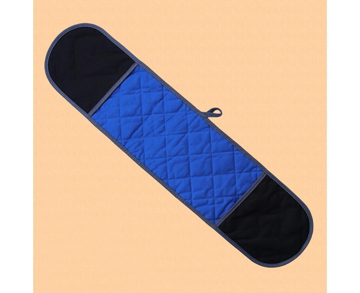 Double-ended Heat Resistant Cotton Mitt Oven Padded Kitchen Baking Glove Tool-Blue - Image 3