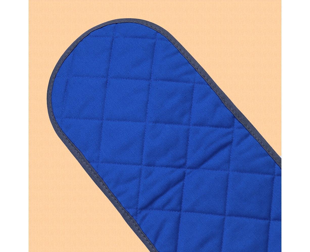 Double-ended Heat Resistant Cotton Mitt Oven Padded Kitchen Baking Glove Tool-Blue - Image 7