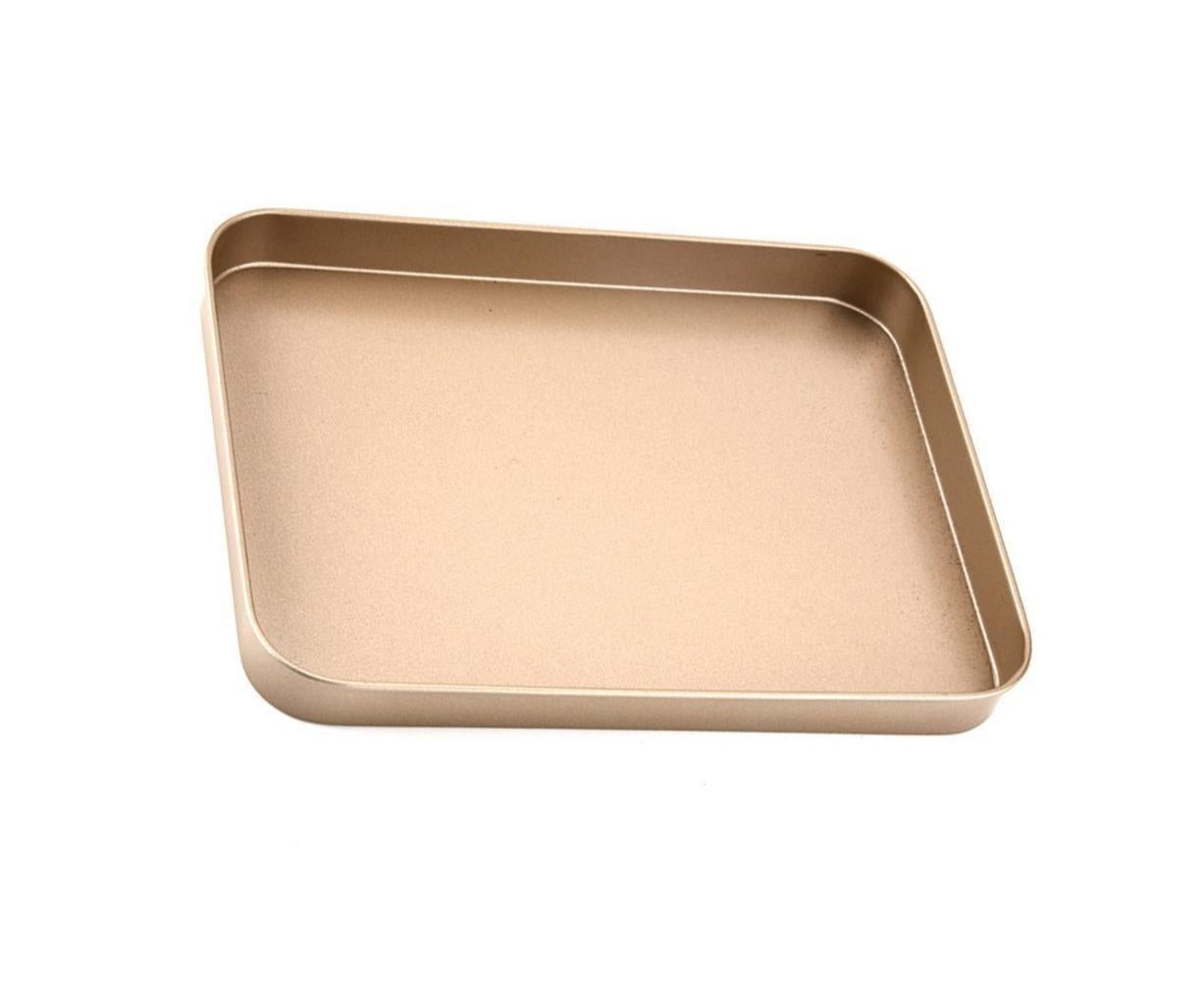 Non-stick Rectangular Cake Pan Baking Oven Tray Dish Mold Bakeware Kitchen Tool-Golden - Image 2