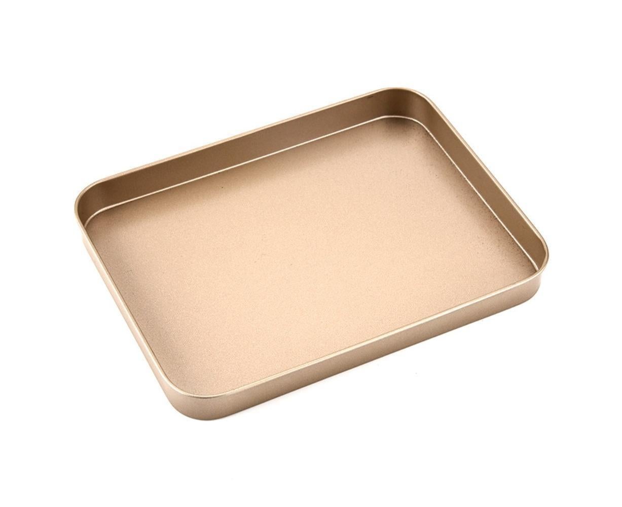 Non-stick Rectangular Cake Pan Baking Oven Tray Dish Mold Bakeware Kitchen Tool-Golden - Image 3