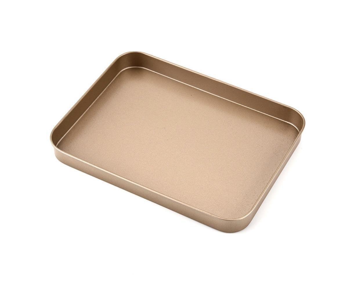 Non-stick Rectangular Cake Pan Baking Oven Tray Dish Mold Bakeware Kitchen Tool-Golden - Image 6