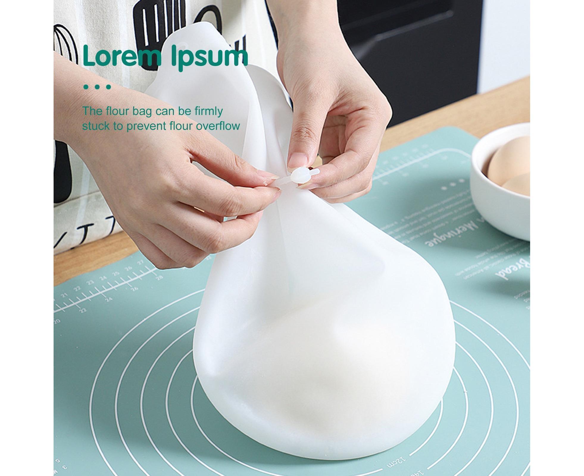 Kneading Dough Bag Food Grade Non-stick Silicone Non-deformation Flour Mixing Bag Baking Tool-L - Image 3