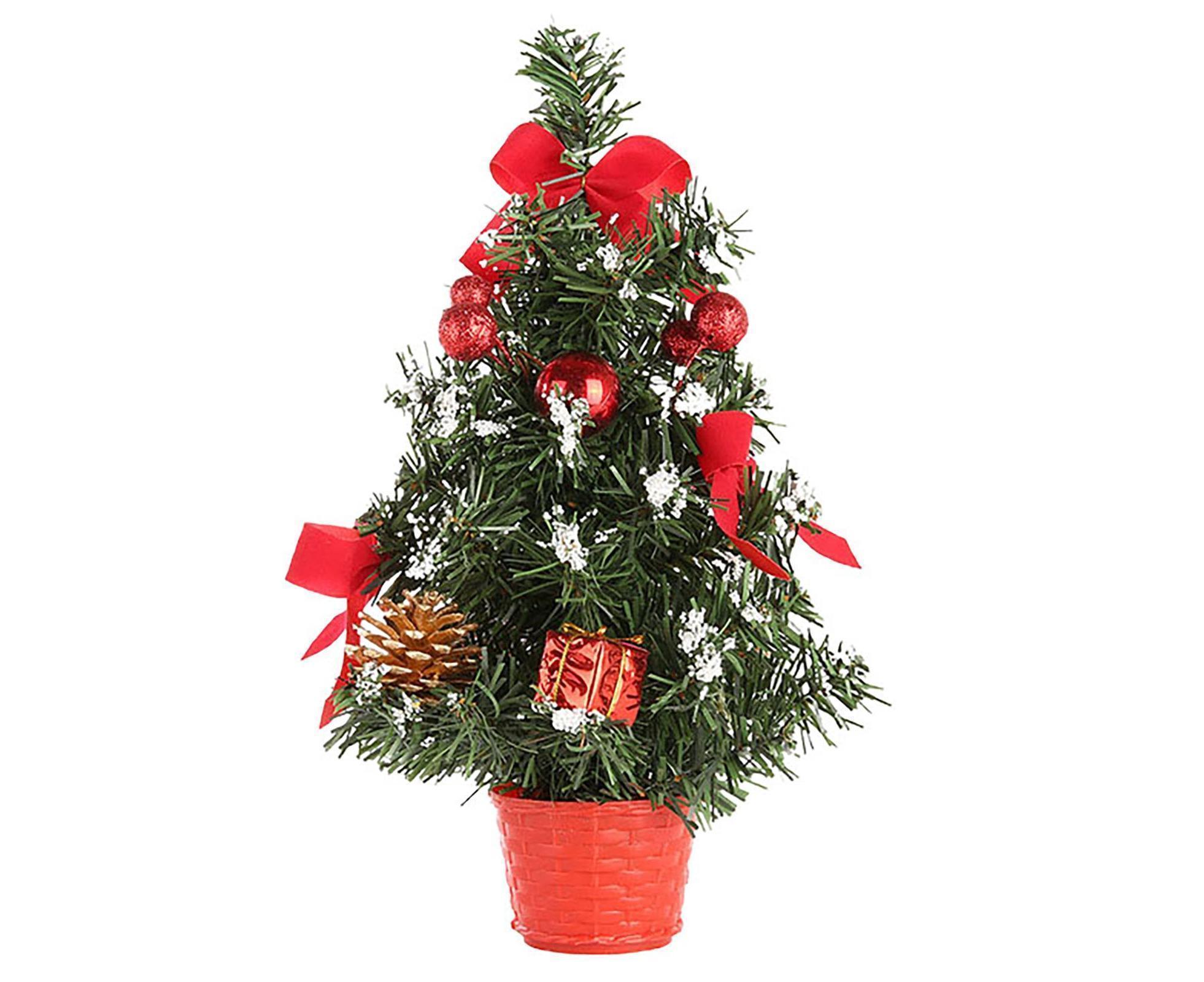30cm Mini Christmas Tree Artificial Christmas Tree-Red - Image 1