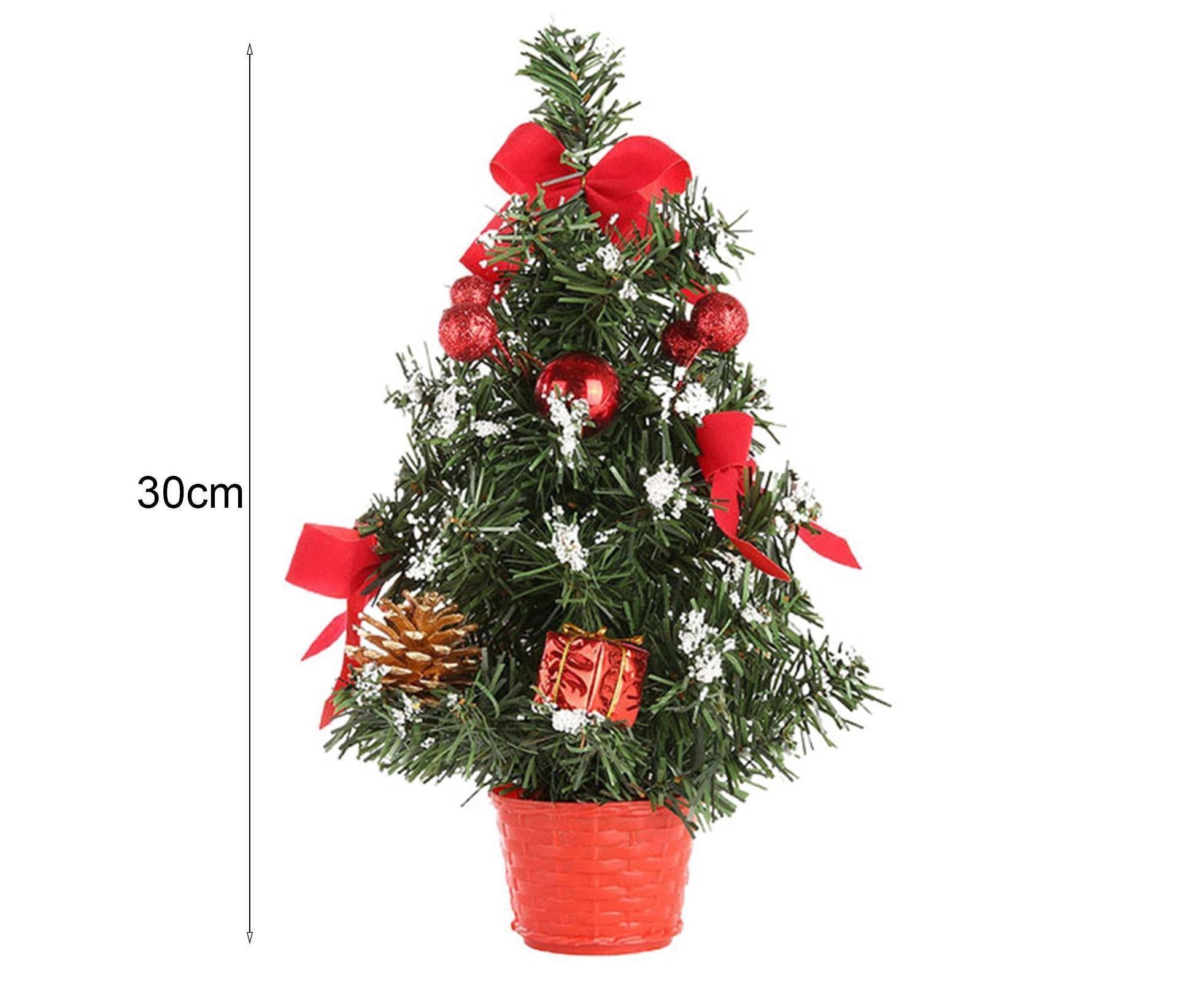 30cm Mini Christmas Tree Artificial Christmas Tree-Red - Image 5
