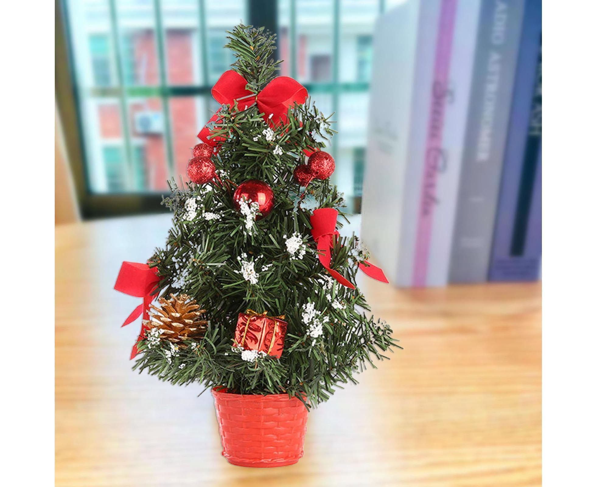30cm Mini Christmas Tree Artificial Christmas Tree-Red - Image 7