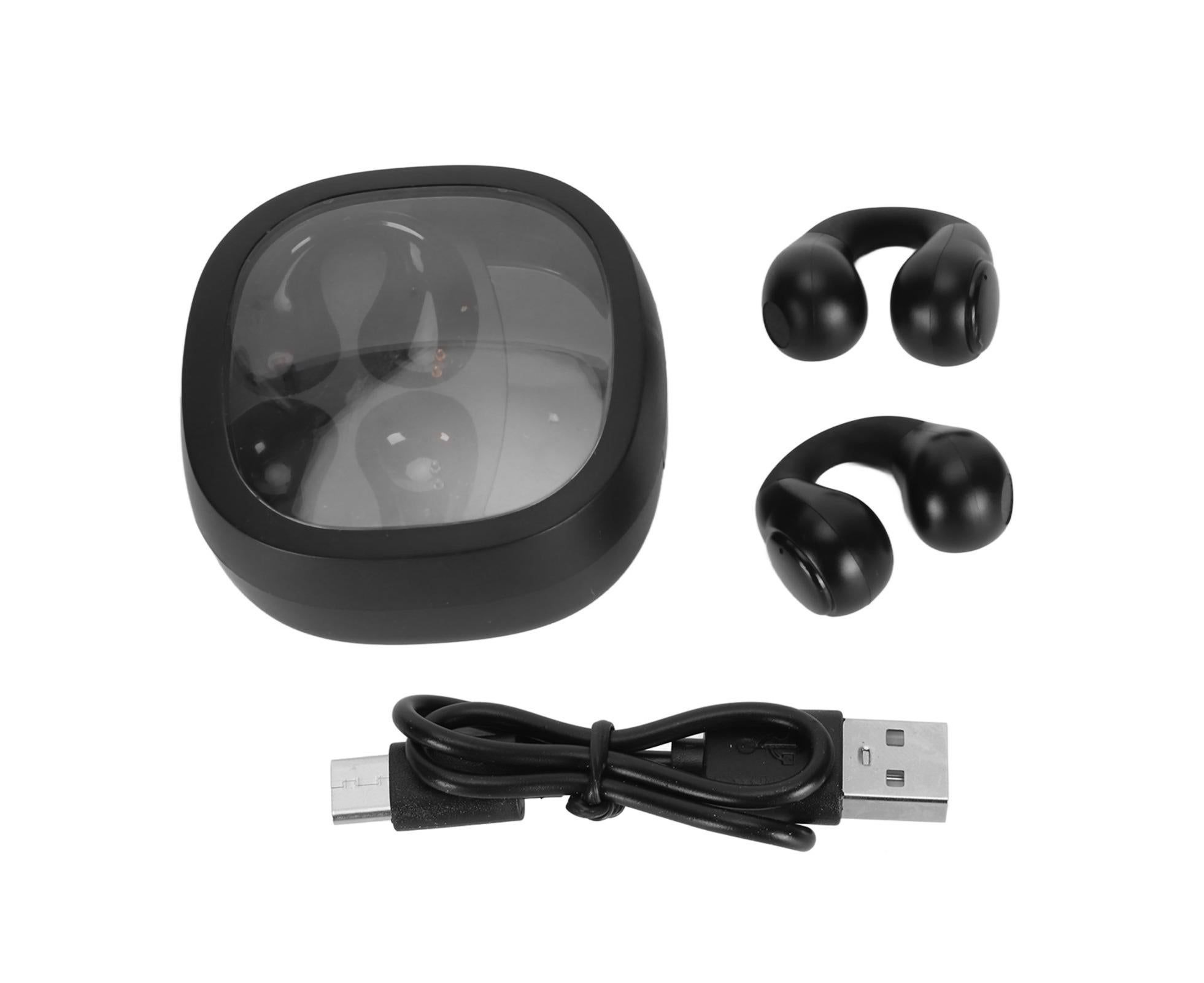 Language Translator Earbuds 144 Languages Bluetooth 5.3 Noise Reduction Wireless Device with Digital Display Black - Image 1