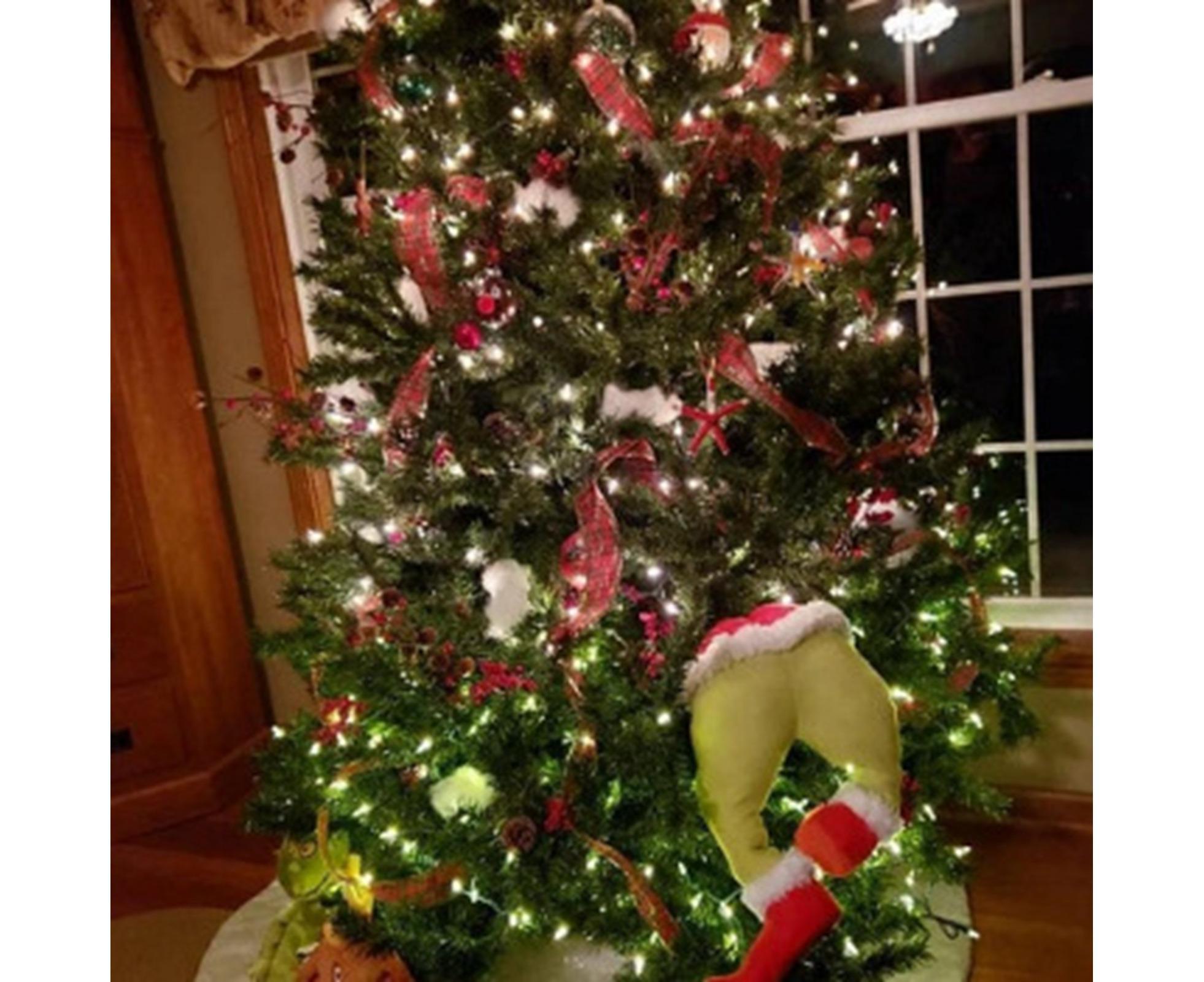 Christmas Thief Stolen Burlap Wreath Garland Home Ornament Party Decoration-40*50cm - Image 4