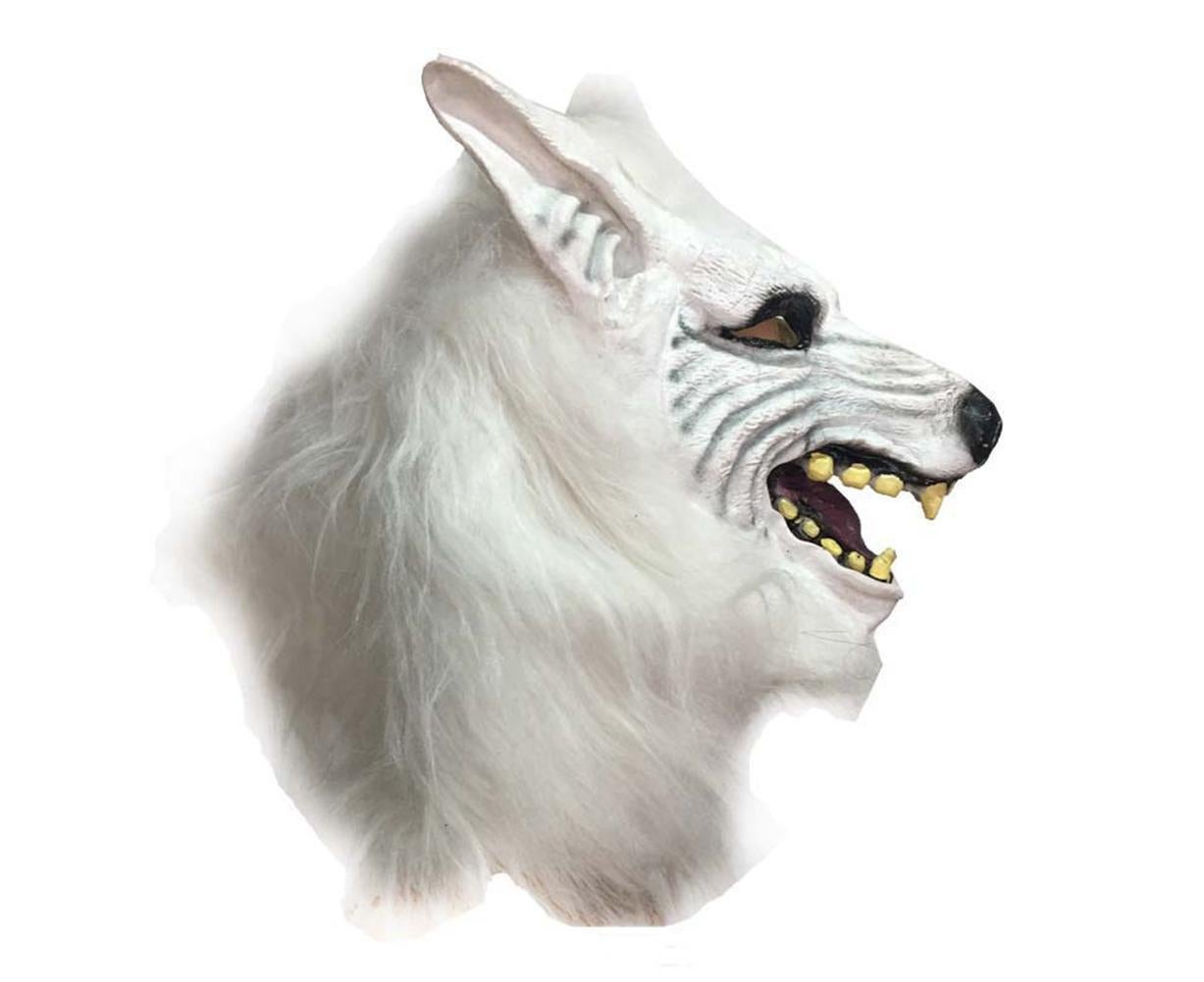 Halloween Horror Savage Wolf Head Mask Masquerade Fluffy Headgear Decoration-Brown - Image 8