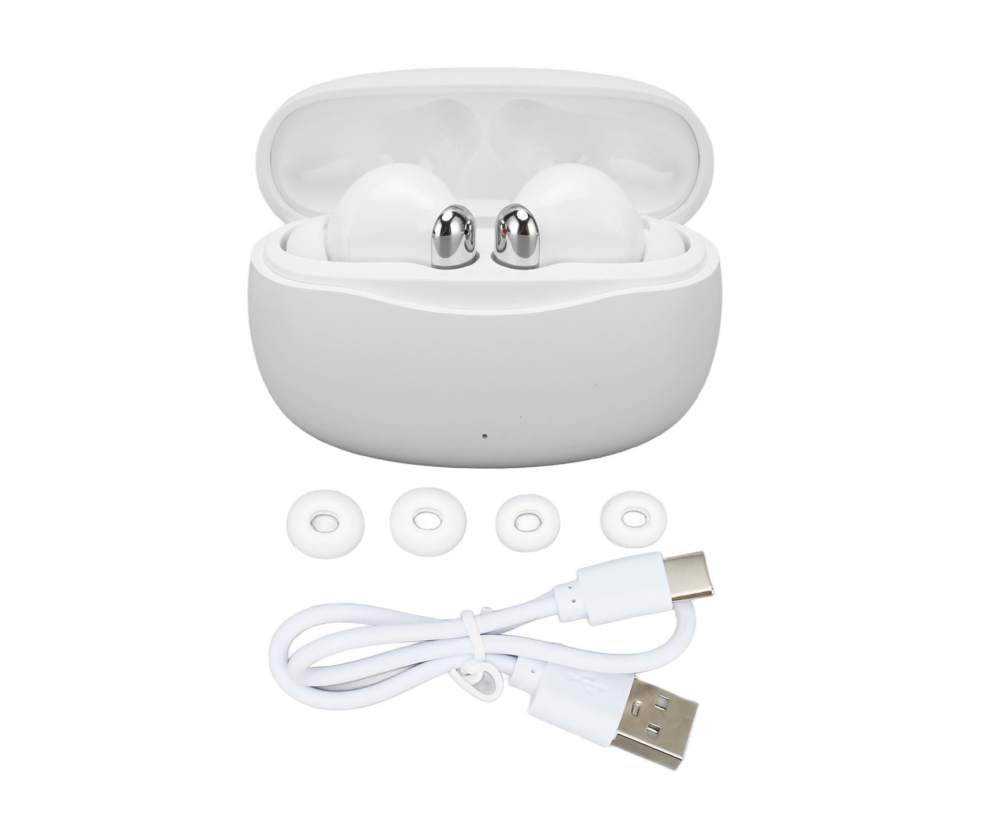 Language Translator Earbuds 144 Languages Noise Reduction Bluetooth 5.3 Wireless Smart Earphone White - Image 1