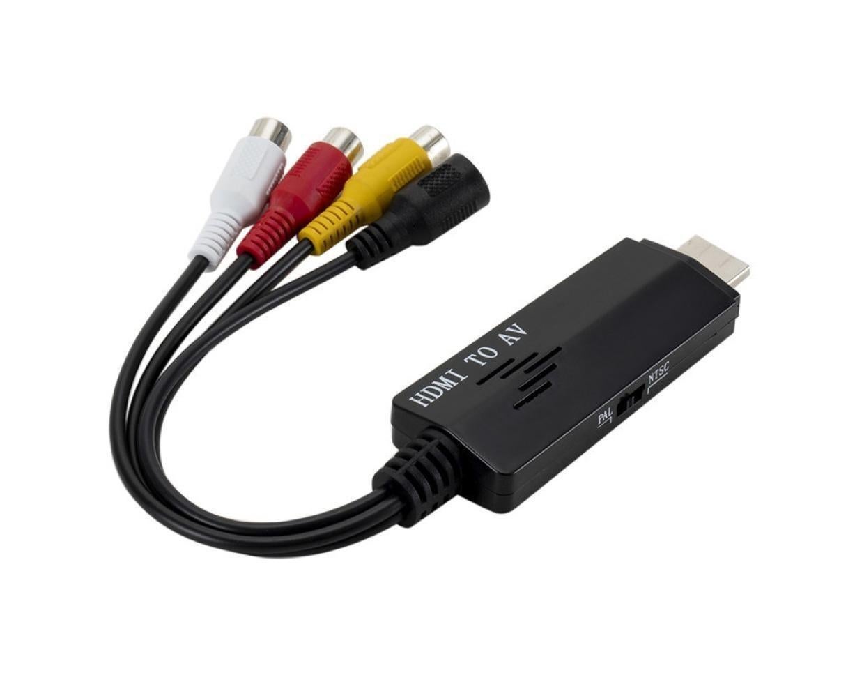 1080P HDMI-compatible Male to Female RCA AV Video Audio Converter Adapter for VCR DVD TV Black - Image 4