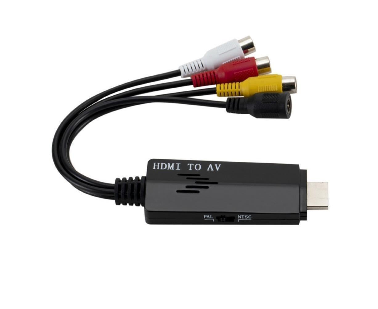 1080P HDMI-compatible Male to Female RCA AV Video Audio Converter Adapter for VCR DVD TV Black - Image 5