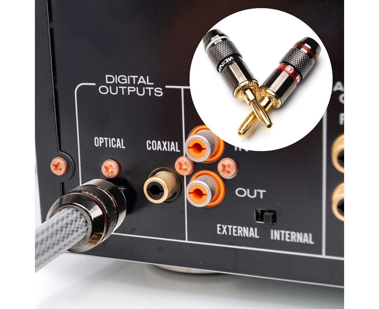 12Pcs 24K Gold Plated Zinc Alloy Banana Plugs Speaker Audio Video Connectors - Image 6