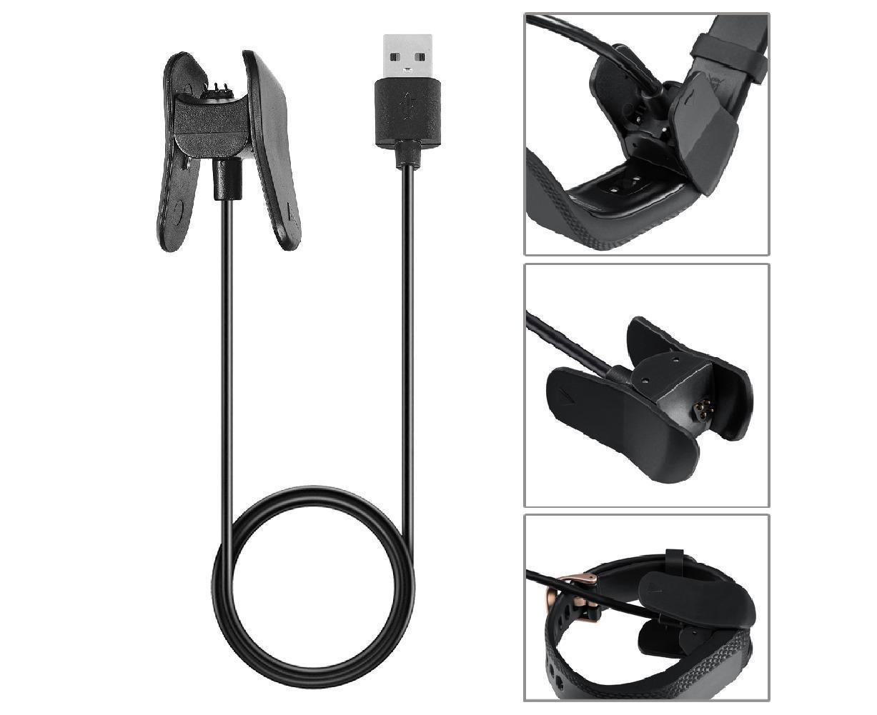 1m Smart Bracelet USB Charging Cable Clip-on Charger Cord for Vivosmart 4 - Image 1
