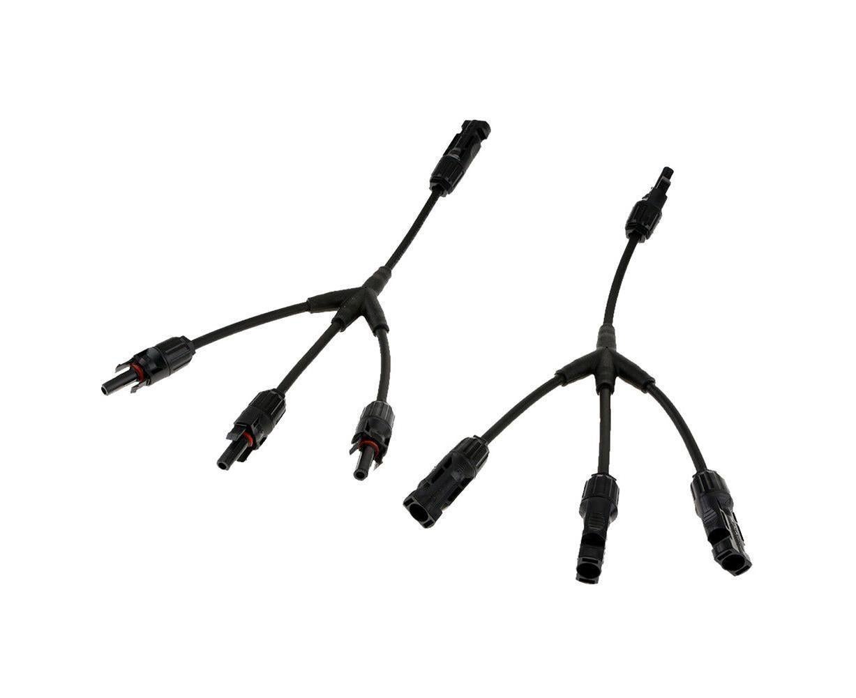1Pair 3 Way Y Splitter Cable Plug Inline Solar PV Panel IP67 Connectors - Image 1