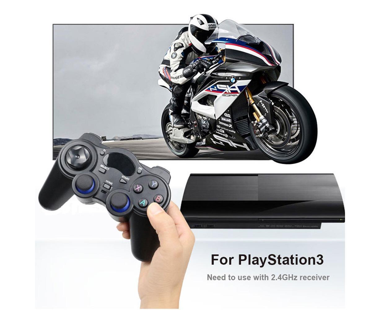 2.4G Wireless Gamepad with OTG Converter and Mobile Phone Holder for PS3 Phone Black - Image 5