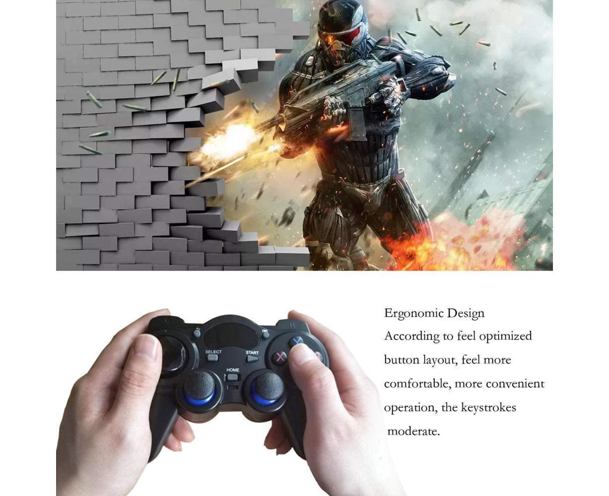 2.4G Wireless Gamepad with OTG Converter and Mobile Phone Holder for PS3 Phone Black - Image 6