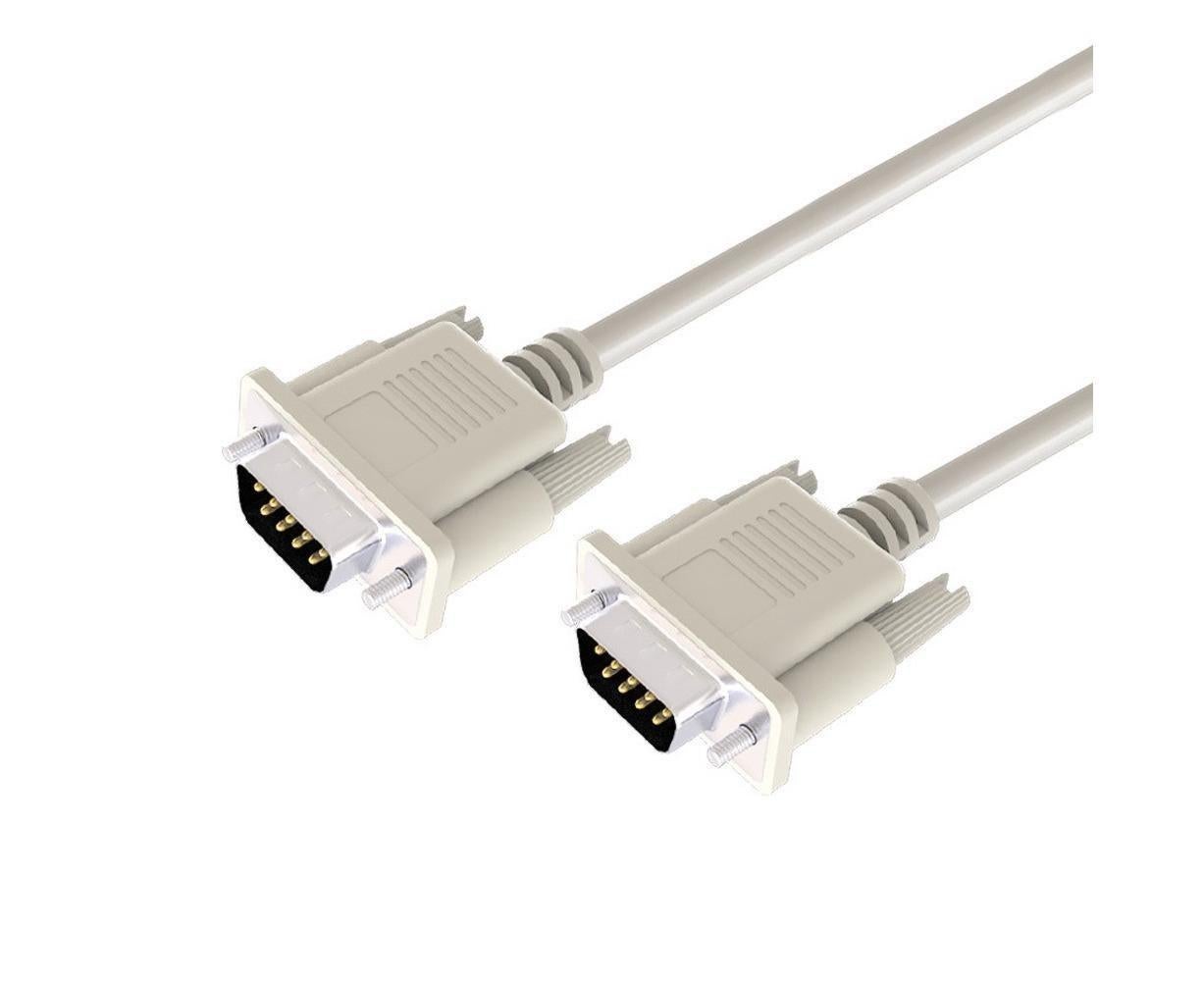 2Pcs 1.5/3/5m RS232 DB9 9Pin Serial Male to Male COM Port Data Converter Cable - Image 3