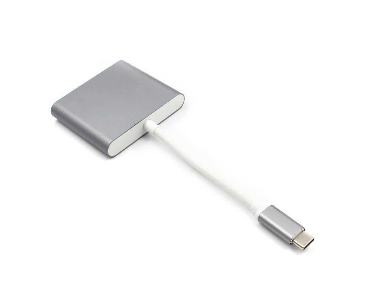 3 in 1 USB 3.1 Type-C to 4K UHD HDMI-compatible USB-C Hub Adapter Converter for Macbook As Shown - Image 1